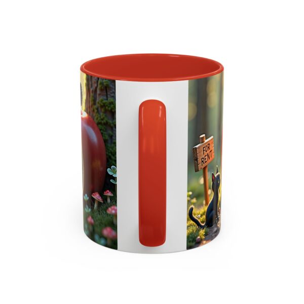Whimsical Apple House Coffee Mug - Cute Cat & Doll Design, Gift for Cat Lovers, Home Office Decor, Eco-Friendly Drinkware - Image 16