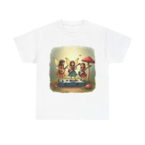 Fairy Band Unisex Heavy Cotton Tee, Cute Graphic Tee, Fairy Art Shirt, Gift for Girls, Birthday, Festival Wear, Summer Style