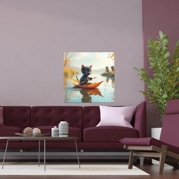 Charming Cat Silk Poster, Cat Wall Art, Cute Home Decor, Animal Lover Gift, Indoor Outdoor Wall Art - Image 6