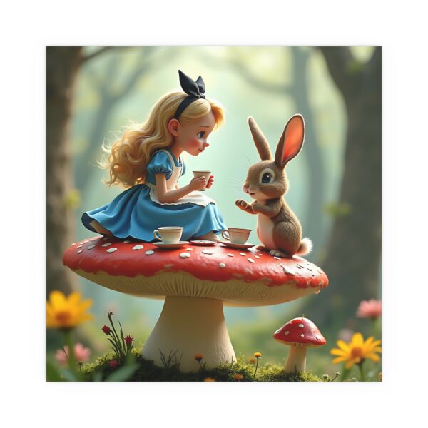 Silk Poster - Alice in Wonderland Tea Party Illustration - Image 7