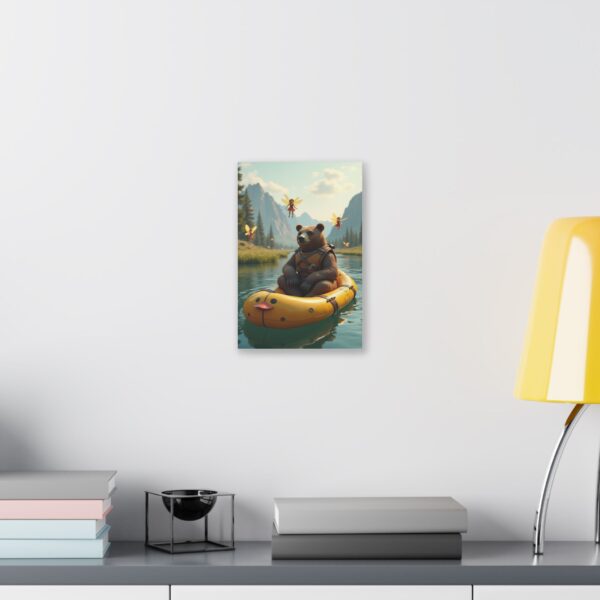 Canvas Print - Bear and Fairies in Jelly River Fantasy Scene - Image 3