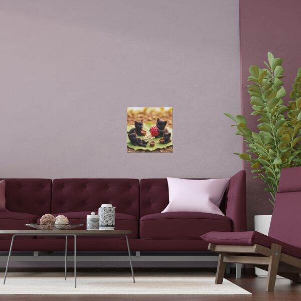 Adorable Cat Silk Poster - Indoor/Outdoor Art, Kawaii Decor for Cat Lovers, Pet Themed Gift, Cute Collectible - Image 3