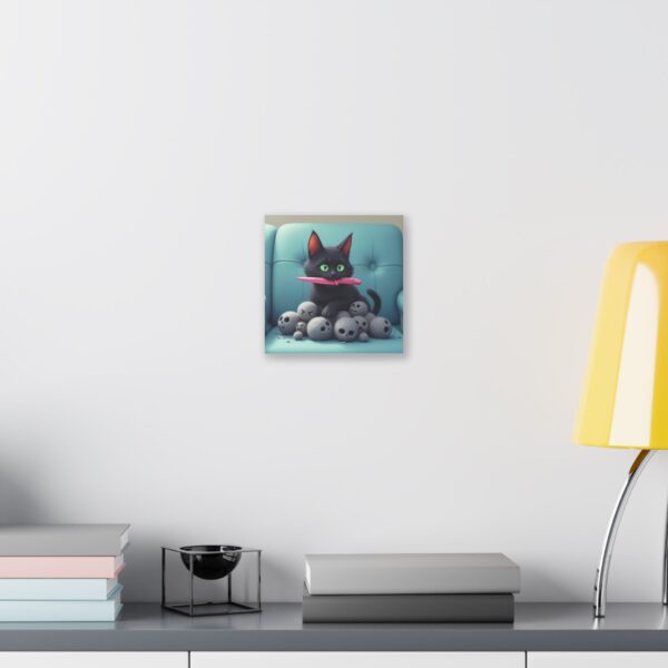 Playful Cat Canvas Wall Art, Cute Cat Decor, Whimsical Pet Print, Cat Lovers Gift, Fun Home Decor - Image 7