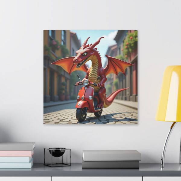Whimsical Dragon Art Canvas Print, Fantasy Wall Decor, Vibrant Dragon Artwork, Unique Gift for Art Lovers, Fun Home Decoration - Image 15