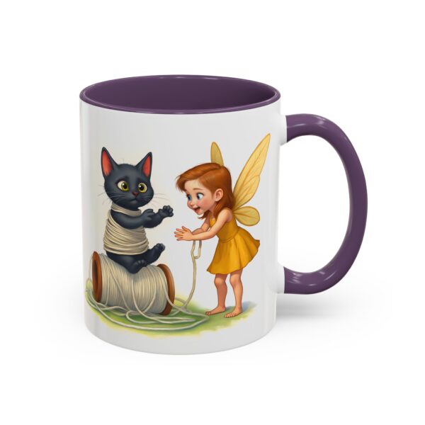Whimsical Fairy and Cat Coffee Mug, Cute Cat Mug, Gift for Cat Lovers, Fairy Tale Mug, Fantasy Lover's Drinkware - Image 26