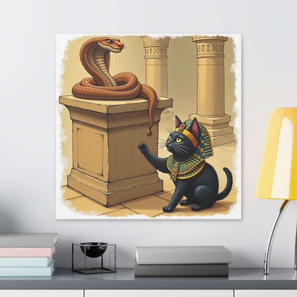 Egyptian Cat Canvas Art, Unique Wall Decor, Home Office Artwork, Gifts for Cat Lovers, Egyptian Themed Decor - Image 19