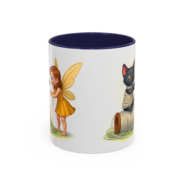 Whimsical Fairy and Cat Coffee Mug, Cute Cat Mug, Gift for Cat Lovers, Fairy Tale Mug, Fantasy Lover's Drinkware - Image 5