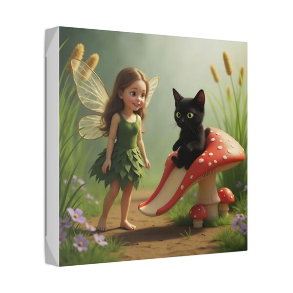 Whimsical Fairy Tale Canvas Art, Enchanting Home Decor, Fantasy Wall Art, Unique Gift for Cat Lovers, Children's Room Decoration - Image 6