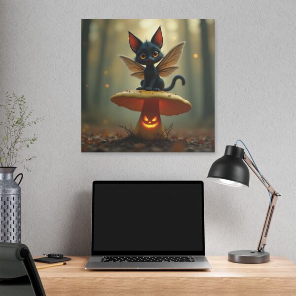 Whimsical Cat Canvas, Fairy Art Wall Decor, Cute Animal Artwork, Halloween Home Decor, Enchanted Forest Print - Image 20