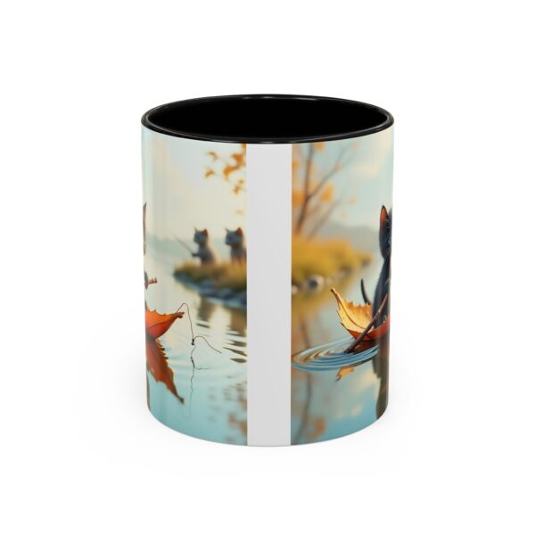 Whimsical Cat Coffee Mug - Black Accent, Perfect for Cat Lovers, Fall Decor, Cute Gift for Her, Cozy Mornings - Image 2