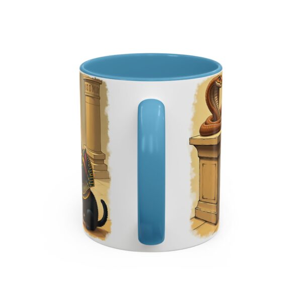 Ancient Egypt Cat Coffee Mug | Anubis and Snake Design | Black Accent Mugs for Cat Lovers, Gift for Holidays, Unique Kitchen Decor - Image 20