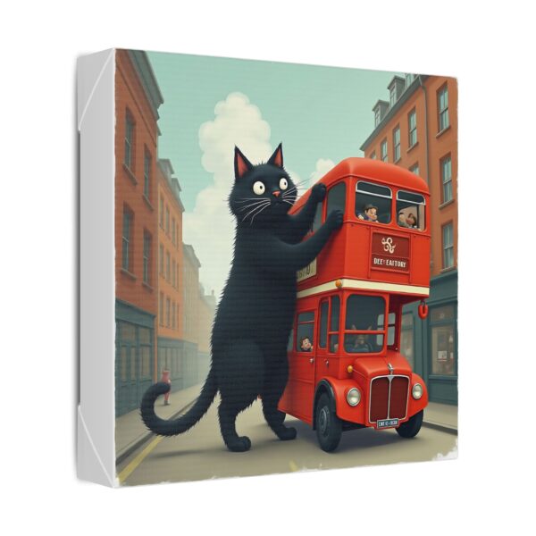 Whimsical Cat Canvas Art, Fun Home Decor, Wall Art for Cat Lovers, Unique Gift for Pet Owners, Cute Artwork for Kids' Rooms - Image 6