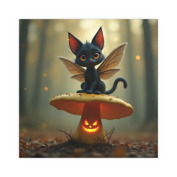Whimsical Cat Fairy Silk Poster - Unique Wall Art, Home Decor, Gift for Cat Lovers, Halloween Decor, Magical Aesthetic - Image 7
