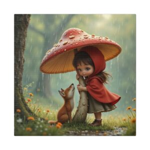 Whimsical Fairy Tale Canvas Art, Magical Decor, Nursery Wall Art, Children's Room, Gift for Kids, Fantasy Art