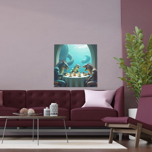 Whimsical Silk Poster Art for Home Decor, Fantasy Wall Art, Unique Gift, Dragon Print, Indoor/Outdoor Wall Art - Image 6