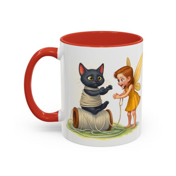 Whimsical Fairy and Cat Coffee Mug, Cute Cat Mug, Gift for Cat Lovers, Fairy Tale Mug, Fantasy Lover's Drinkware - Image 15