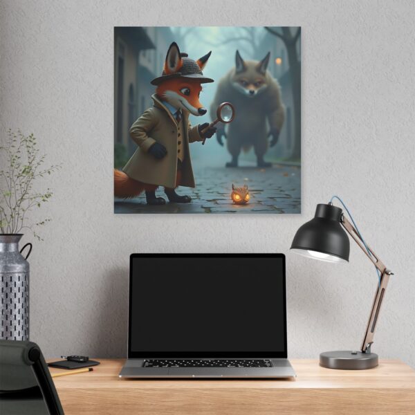 Whimsical Animal Canvas Art Print, Fox Detective Illustration, Nursery Decor, Kids Room Wall Art, Unique Gift for Animal Lovers - Image 16