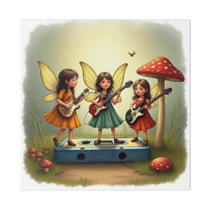 Magical Fairy Canvas Art, Children’s Room Decor, Whimsical Wall Art, Fantasy Gift, Playful Nursery Art