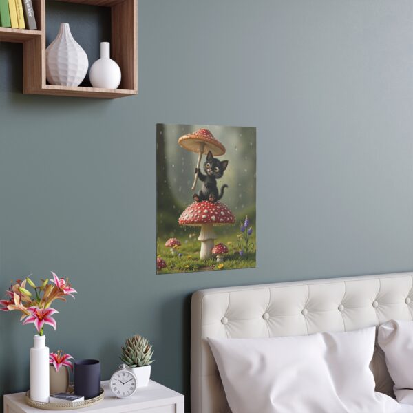Whimsical Cat Poster, Home Decor Art, Silk Wall Art, Gifts for Cat Lovers, Indoor Outdoor Decorations, Playful Feline Artwork - Image 2