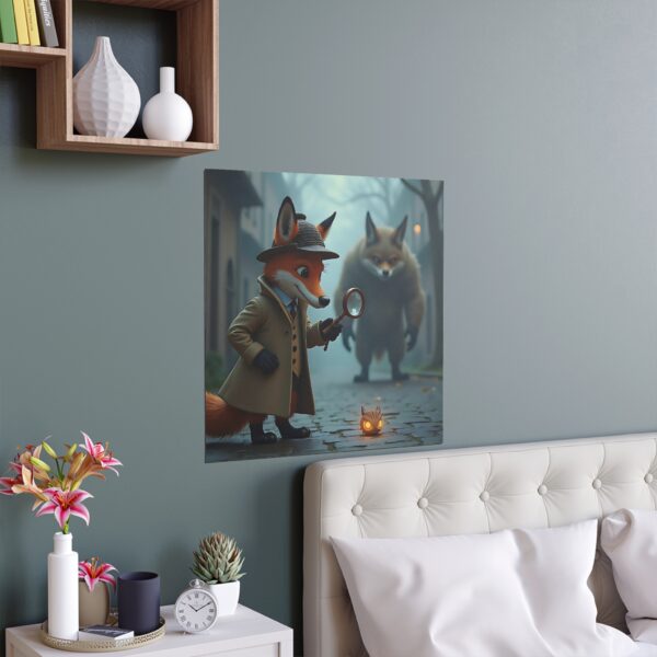 Whimsical Fox Poster Art, Silk Wall Decor, Animal Lover Gift, Children's Room Decor, Magical Atmosphere - Image 8