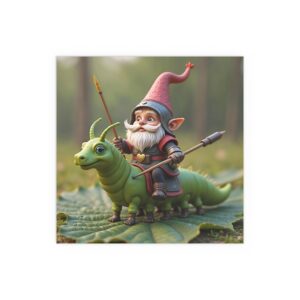 Fantasy Gnome Silk Poster – Whimsical Home Decor, Unique Wall Art for Kids, Nursery, and Playroom, Great Gift Idea