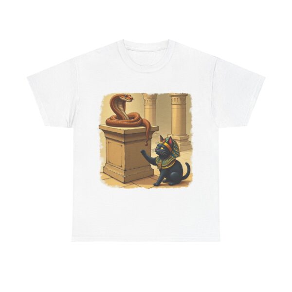 Egyptian Cat Tee, Unisex Heavy Cotton Tee, Funny Cat Shirt, Gifts for Cat Lovers, Vintage Style T-Shirt, Animal Tee, Unique Graphic Tee