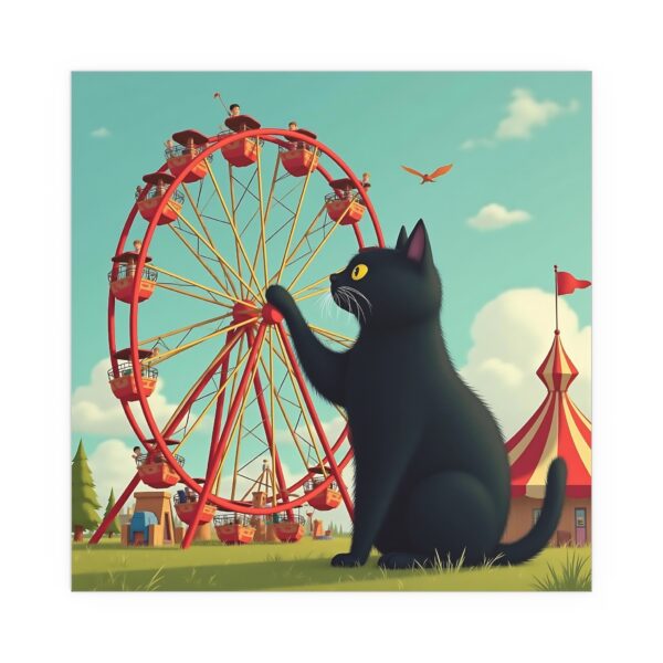 Charming Cat Festival Silk Poster, Whimsical Wall Art for Home Decor, Ideal for Cat Lovers, Gift for Animal Enthusiasts, Unique Home Accent - Image 7