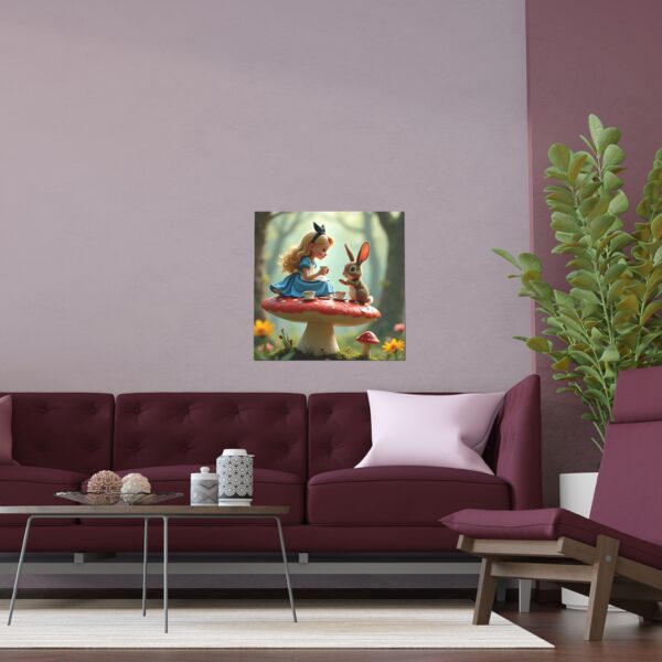 Silk Poster - Alice in Wonderland Tea Party Illustration - Image 9
