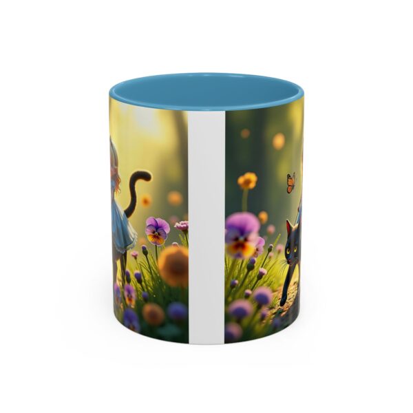 Charming Cat & Girl Coffee Mug, Floral Mug, Cat Lover Gift, Alice in Wonderland Theme, Unique Kitchen Decor, Cute Drinkware - Image 17
