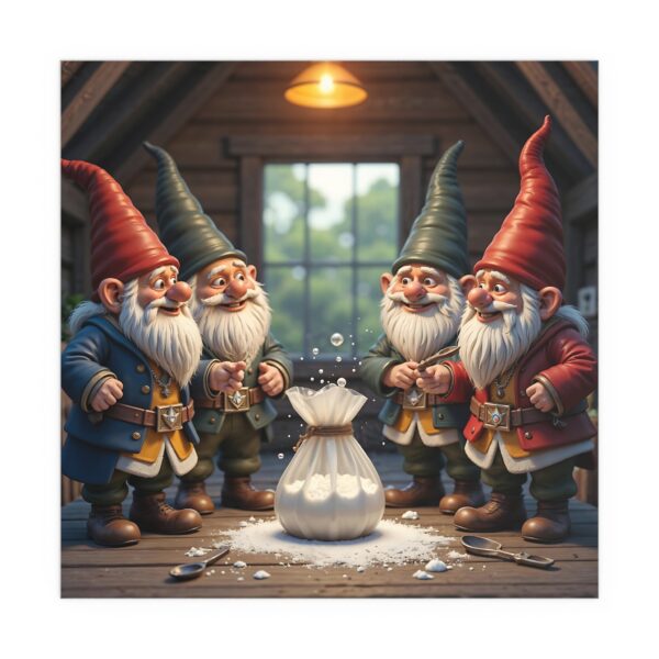 Whimsical Gnome Silk Poster, Art Print for Home Decor, Indoor & Outdoor Wall Art, Unique Gifts, Holiday Decoration - Image 4
