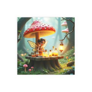 Silk Poster - Enchanted Forest Fairy Alchemy Stand