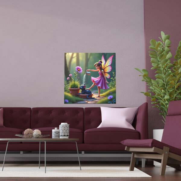 Fairy Garden Silk Poster, Indoor Wall Art, Outdoor Decor, Whimsical Fairy Poster, Gift for Nature Lovers, Kids Room Decoration - Image 6