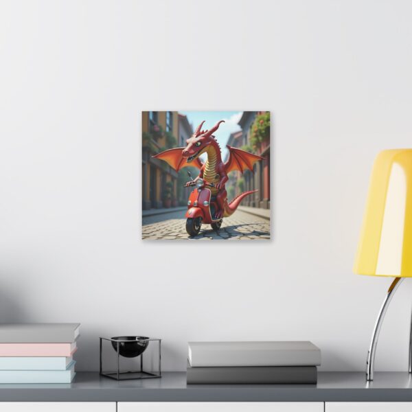 Whimsical Dragon Art Canvas Print, Fantasy Wall Decor, Vibrant Dragon Artwork, Unique Gift for Art Lovers, Fun Home Decoration - Image 7