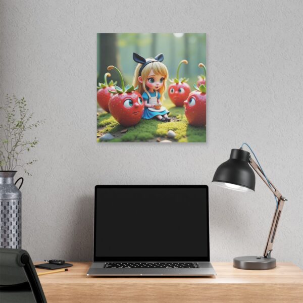 Charming Whimsical Canvas Art, Cute Wall Decor for Kids, Strawberry Fantasy Decor, Nursery Wall Art, Sweet Gift for Birthdays - Image 12