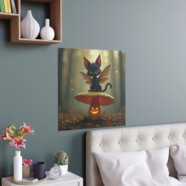 Whimsical Cat Fairy Silk Poster - Unique Wall Art, Home Decor, Gift for Cat Lovers, Halloween Decor, Magical Aesthetic - Image 8