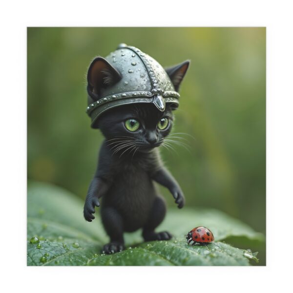 Whimsical Cat Silk Poster, Cute Wall Art, Kitty Decor, Unique Home Decoration, Gift for Cat Lovers, Indoor Outdoor Artwork - Image 4
