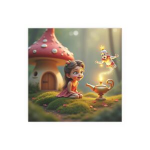 Magical Silk Poster for Kids' Room, Fantasy Wall Art, Enchanted Decor, Children's Gift, Indoor Outdoor Artwork