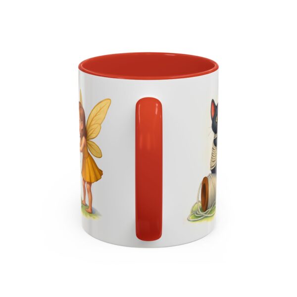 Whimsical Fairy and Cat Coffee Mug, Cute Cat Mug, Gift for Cat Lovers, Fairy Tale Mug, Fantasy Lover's Drinkware - Image 16