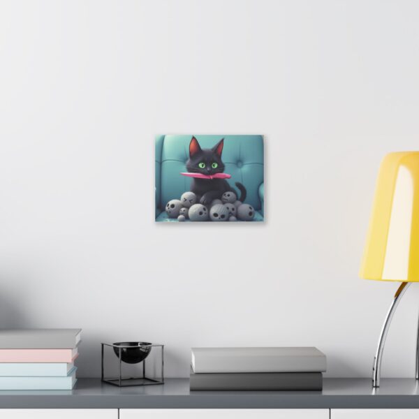 Playful Cat Canvas Wall Art, Cute Cat Decor, Whimsical Pet Print, Cat Lovers Gift, Fun Home Decor - Image 3