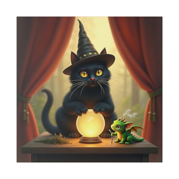 Magical Cat Canvas Art, Halloween Decor, Witchy Home Decor, Pet Lover Gift, Cozy Witch Aesthetic - Image 9
