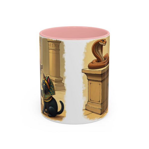 Ancient Egypt Cat Coffee Mug | Anubis and Snake Design | Black Accent Mugs for Cat Lovers, Gift for Holidays, Unique Kitchen Decor - Image 9