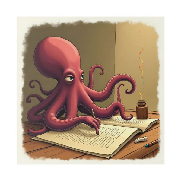 Whimsical Octopus Canvas Art Print, Ocean Decor, Fun Wall Art, Nautical Themed Gift, Office Wall Art, Unique Home Decor - Image 9
