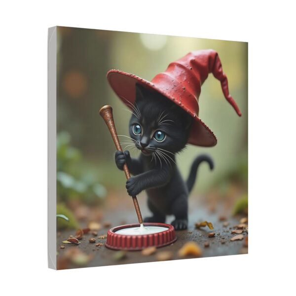 Whimsical Cat Witch Canvas Art Print, Spooky Decor for Halloween, Cute Cat Artwork, Gift for Cat Lovers, Enchanted Home Decor - Image 14