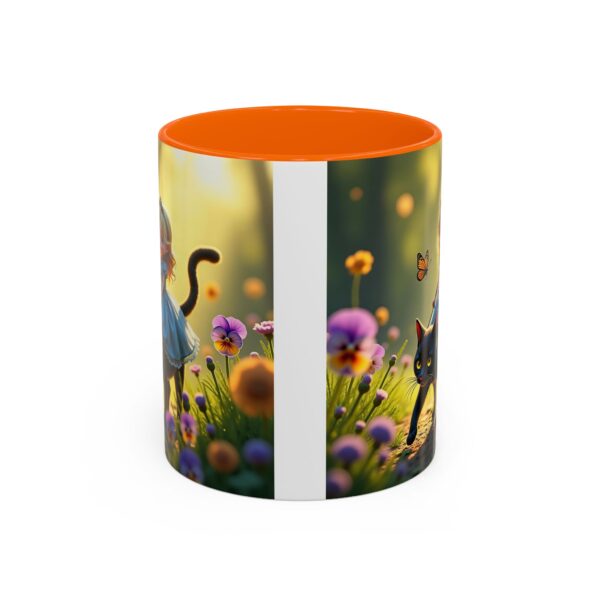 Charming Cat & Girl Coffee Mug, Floral Mug, Cat Lover Gift, Alice in Wonderland Theme, Unique Kitchen Decor, Cute Drinkware - Image 21