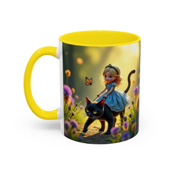 Charming Cat & Girl Coffee Mug, Floral Mug, Cat Lover Gift, Alice in Wonderland Theme, Unique Kitchen Decor, Cute Drinkware - Image 31