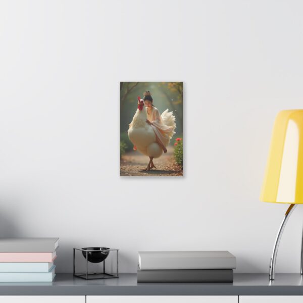 Whimsical Chicken Canvas Art, Fun Wall Decor, Playful Home Decor, Unique Gift, Quirky Artwork, Farmhouse Style - Image 3
