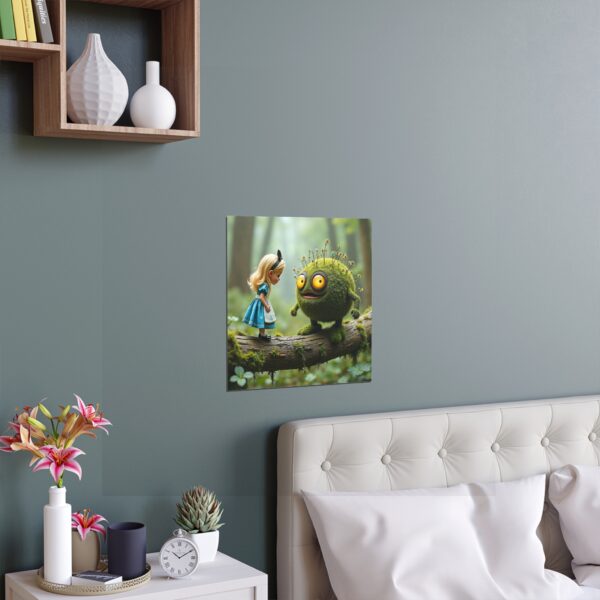 Alice in Wonderland Silk Poster, Whimsical Art Print, Home Decor, Nature Inspired Wall Art, Children's Room Decoration - Image 2