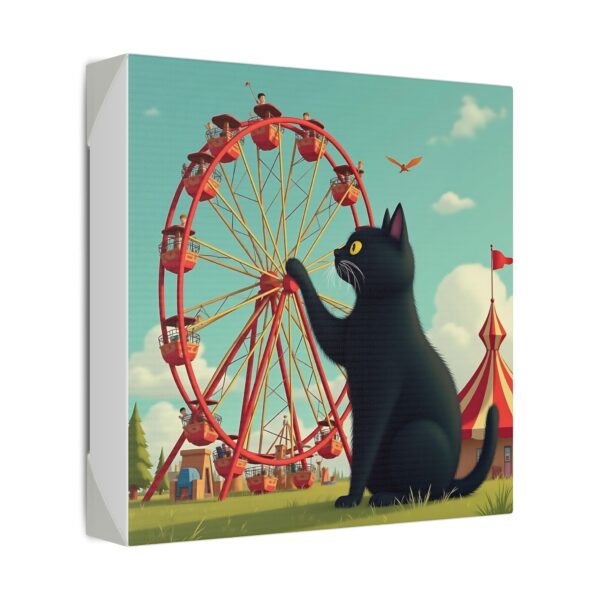 Playful Cat Carnival Canvas Wall Art, Fun Cat Decor, Vintage Circus Theme, Animal Lovers Gift, Whimsical Home Decoration - Image 2