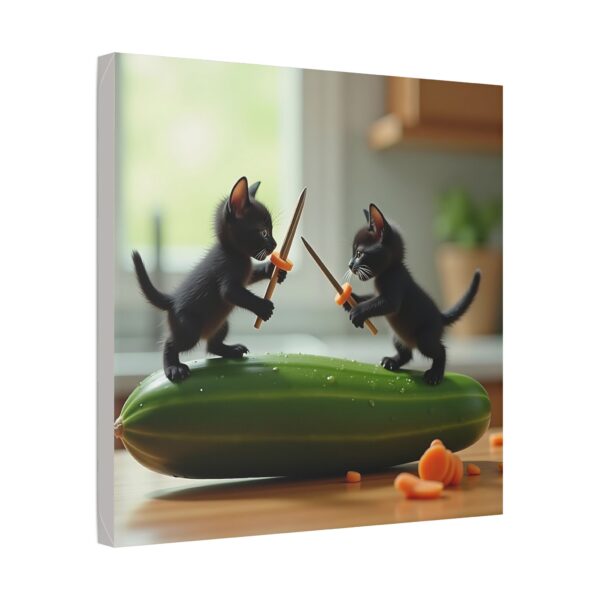 Whimsical Cat Duel Canvas Art, Fun Home Decor, Unique Gift, Animal Lovers Wall Art, Playful Kitten Art - Image 18