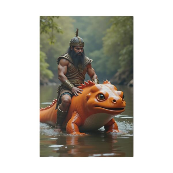 Mythical Warrior Canvas Art, Dragon Rider Wall Decor, Fantasy Artwork, Home Decoration, Unique Gift for Gamers